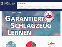 Tablet Screenshot of garantiertschlagzeug.de